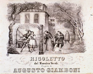 Frontispiz der Partitur der Oper Rigoletto von Giuseppe Verdi