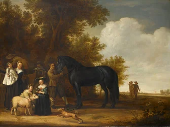 Gruppenporträt in einer Landschaft, um 1638-1640