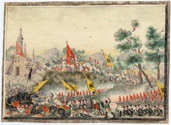 Russisch-Türkischer Krieg von 1828-1829 - Russische Armee eroberte die Festung Izmail (Ismail) im Jahr 1790 - Anonym - 1829 - Aquarell auf Papier