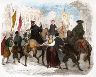 Inquisitor Pedro (Peter) von Arbues (1441/1442 - 1485) wurde am 15. September in Zaragoza verletzt