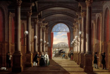 Innenansicht des ehemaligen Bahnhofs Saint Lazare (1845)