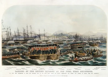 Landung der britischen Division am Alten Fort, nahe Sewastopol
