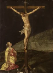 Maria Magdalena am Fuß des Kreuzes