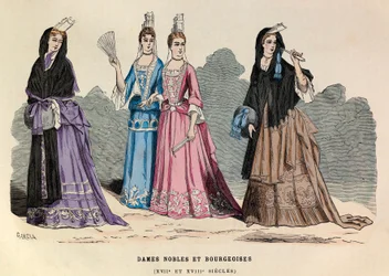 Kostüme adliger und bürgerlicher Damen im 17. und 18. Jahrhundert - Adlige Dame des 17. Jahrhunderts - Privatsammlung