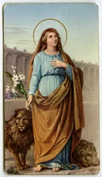 Andachtsbild: Santa Tecla (Chromolithografie)