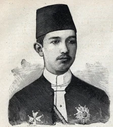 Porträt von Abbas II. Pascha (1874-1944), Vizekönig von Ägypten. Gravur in Le Petit Parisien