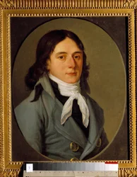 Porträt von Camille Desmoulins (1760-1794), Publizist und Politiker. Anonymes Gemälde