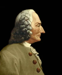 Porträt von Jean-Philippe (Jean Philippe) Rameau (1683-1764), französischer Komponist. Anonymes Gemälde aus dem 19. Jahrhundert. Mailänder Privatsammlung.