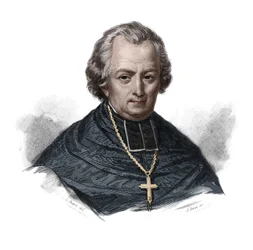 Porträt von Jean Lefebvre de Cheverus (1768-1836) französischer Kardinal, Erzbischof von Bordeaux in „Portraits et histoire des hommes utile: hommes et femmes de tous pays et de tous conditions, qui acquis des droits à la reconnaissance des hommes“ veröffe