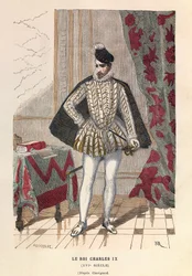 Porträt von König Karl IX. (1550 - 1574) - Private Sammlung