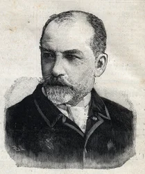 Porträt von Leon Bonnat (1833-1922), französischer Maler und damaliger Präsident der Société des Artistes Français. Gravur in Le Petit Parisien