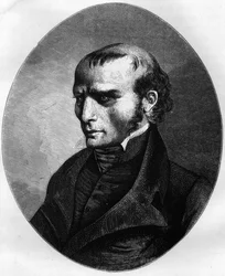 Porträt von Louis Pierre Louvel (1783-1820), dem Attentäter des Herzogs von Berry im Jahr 1820 - Stich von 1863 in „Le Livre Rouge - Histoire de l