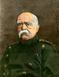 Porträt von Otto von Bismarck (1815-1898) Kanzler von Preußen. Gravur des 19. Jahrhunderts Private Sammlung