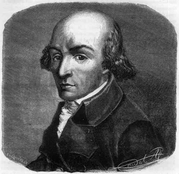 Porträt von Pierre Florent (Pierre-Florent) Louvet, genannt Louvet de la Somme (1757-1818), französischer Politiker - Gravur in „Histoire des Girondins“ von Alphonse de Lamartine (1790-1869) 1865-1866 - Private Sammlung