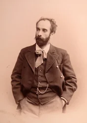Porträt des Künstlers Isaac Ilitch Levitan (1861-1900). Albumin Foto