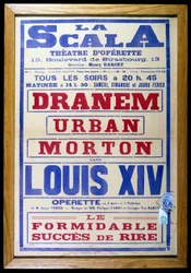 Plakat für die Operette „Ludwig XIV.“ an der Scala