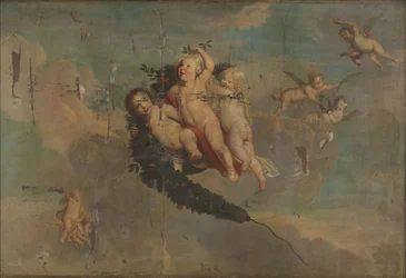 Putti mit einem Feston, um 1650