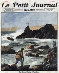 Sinn Féiners (Sinn Féiners), Mitglieder des politischen Arms der Irischen Republikanischen Armee (IRA) in Irland, gehen an Bord von Booten, um sich heimlich mit Waffen und Munition aus den USA zu versorgen. Illustration aus „Le petit journal“