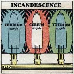 Thermische Strahlung: Glühen. Anonyme Illustration von 1925. Private Sammlung.