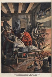 Verschiedene Fakten unter dem Direktorium (1795-1799): die Banditen von Orgeres (Fahrer) (Ille und Schurke), berühmte Verbrecherbande in der Region Beauce, sie greifen hier einen Bauernhof an, ihre Spezialität war es, ihre Opfer durch Verbrennen ihrer Füße