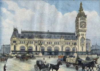 Ansicht des Gare de Lyon in Paris im Jahr 1902. Gravur in Le Petit Parisien