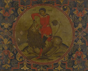 Samson kämpft mit dem Löwen, frühes 18. Jahrhundert