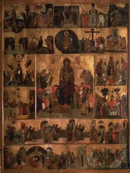Die Verherrlichung der Jungfrau Akathist-Hymne an die Allerheiligste Theotokos, 14. Jahrhundert