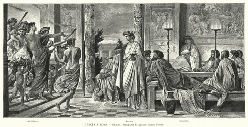 Bankett des Agathon, Antikes Griechenland, nach Platon