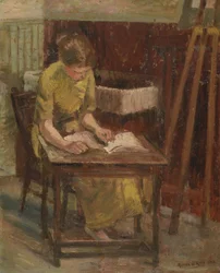 Mädchen beim Lesen (I)