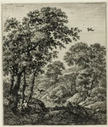 Elias in der Wildnis, aus Sechs Landschaftsmotiven aus dem Alten Testament
