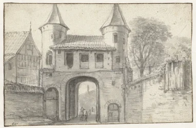 Stadttor in Hamburg (?), von innen gesehen