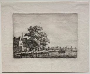 Zwölf Landschaften: Platte B, Der Friedhof am Kanal