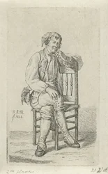 Mann auf einem Stuhl