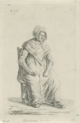 Sitzende Bäuerin aus Wallonien