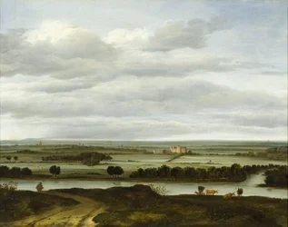 Panoramalandschaft bei Rhenen mit dem Huis ter Lede