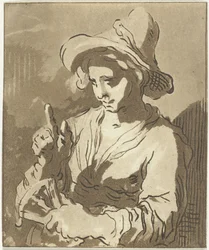 Junge Frau mit Fächer