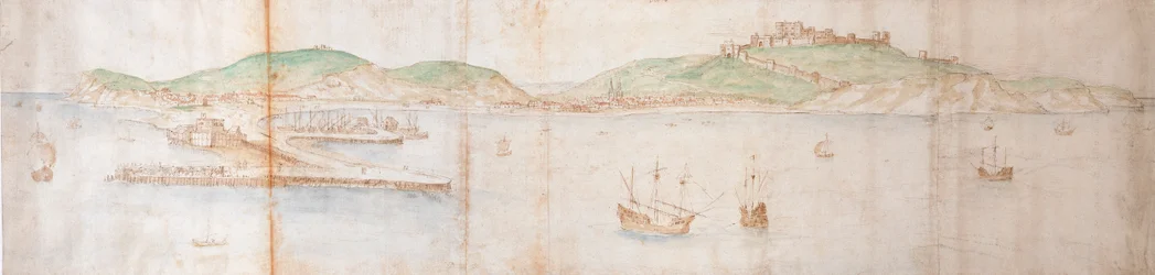 Dover vom Meer aus, Mitte 16. Jahrhundert