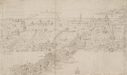 Panorama von London von Southwark aus gesehen: London Bridge