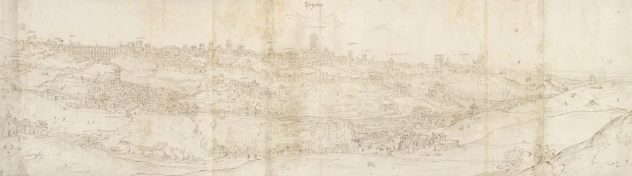 Panoramablick auf Segovia von Osten, ca. 1560-1570