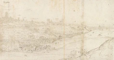 Panoramablick auf Segovia von Osten, ca. 1560-1570