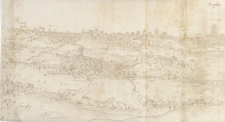 Panoramablick auf Segovia von Osten