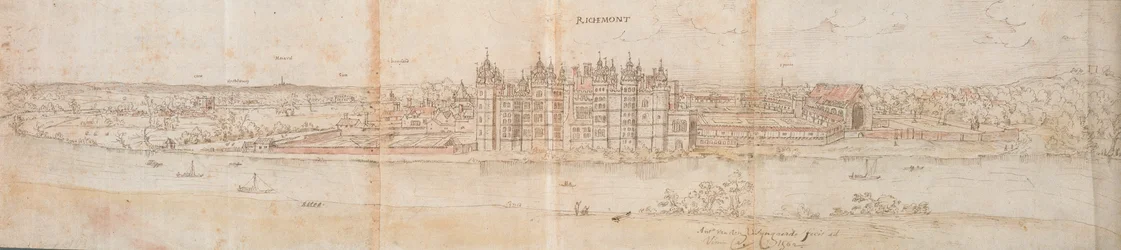 Richmond Palace von der anderen Seite der Themse, 1562