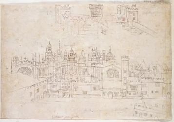 Studien des Palastes von Oatlands und Hampton Court, ca. 1544