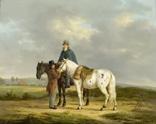 Zwei Reiter in einer Landschaft