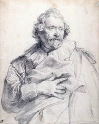 Carolus de Mallery, ca. 1632-35 (schwarze Kreide auf weißem Papier)