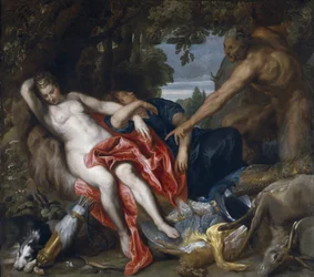Diana und ihre Nymphe, von einem Satyr überrascht