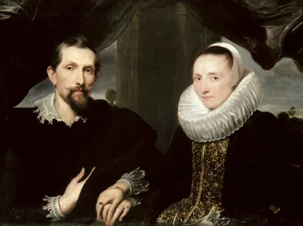 Doppelporträt des Malers Frans Snyders (1579-1657) und seiner Frau Margaretha de Vos, 1621