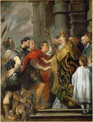 Der heilige Ambrosius und Kaiser Theodosius