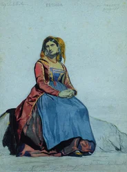 Frau von Procida, sitzend