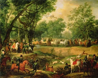 Napoleon auf der Jagd im Wald von Compiègne, 1811